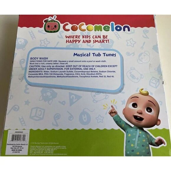 COCOMELON MUSICAL Tub Tunes Play Set Drum Water Whistle Wash Musical Notes NEW - Picture 8 of 10